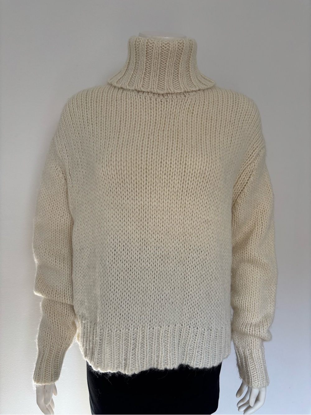 J. Crew Ivory Alpaca Wool Turtleneck Sweater